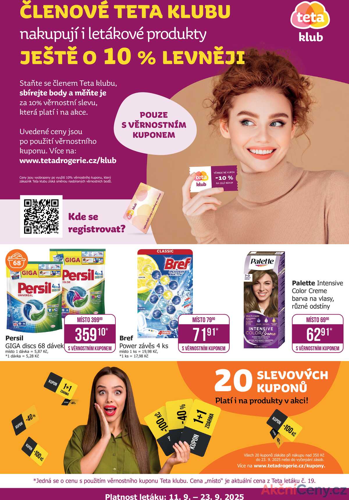 Teta drogerie Teta klub od 11.9. do 23.9.2025 strana 1