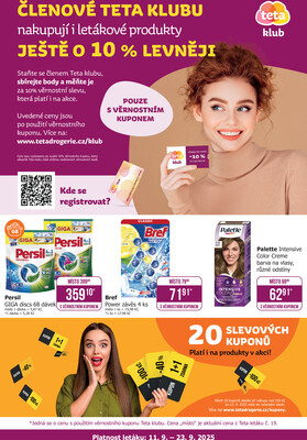 Teta drogerie Teta klub od 11.9. do 23.9.2025