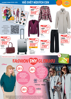 Akční leták Globus 10.9. - 16.9.2025 - Globus Praha - Centrum Černý Most