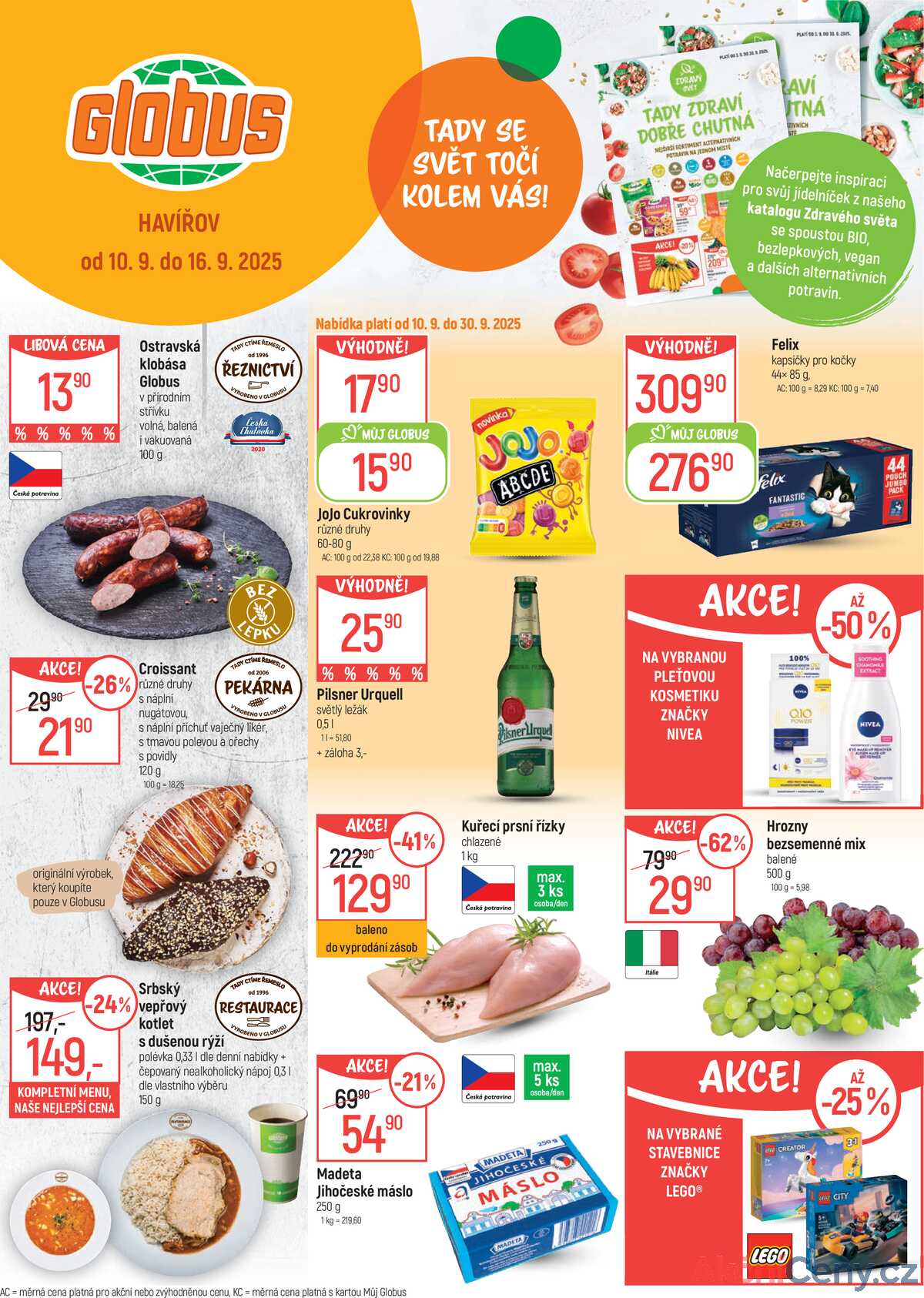 Akční leták Globus 10.9. - 16.9.2025 - Globus Havířov strana 1
