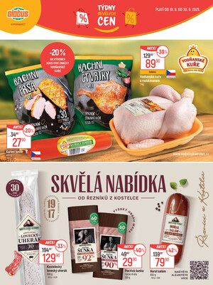 Akční leták Globus 10.9. - 30.9.2025 - Globus Brno Ivanovice
