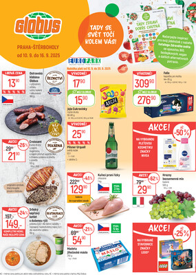 Akční leták Globus 10.9. - 16.9.2025 - Globus Praha - Štěrboholy