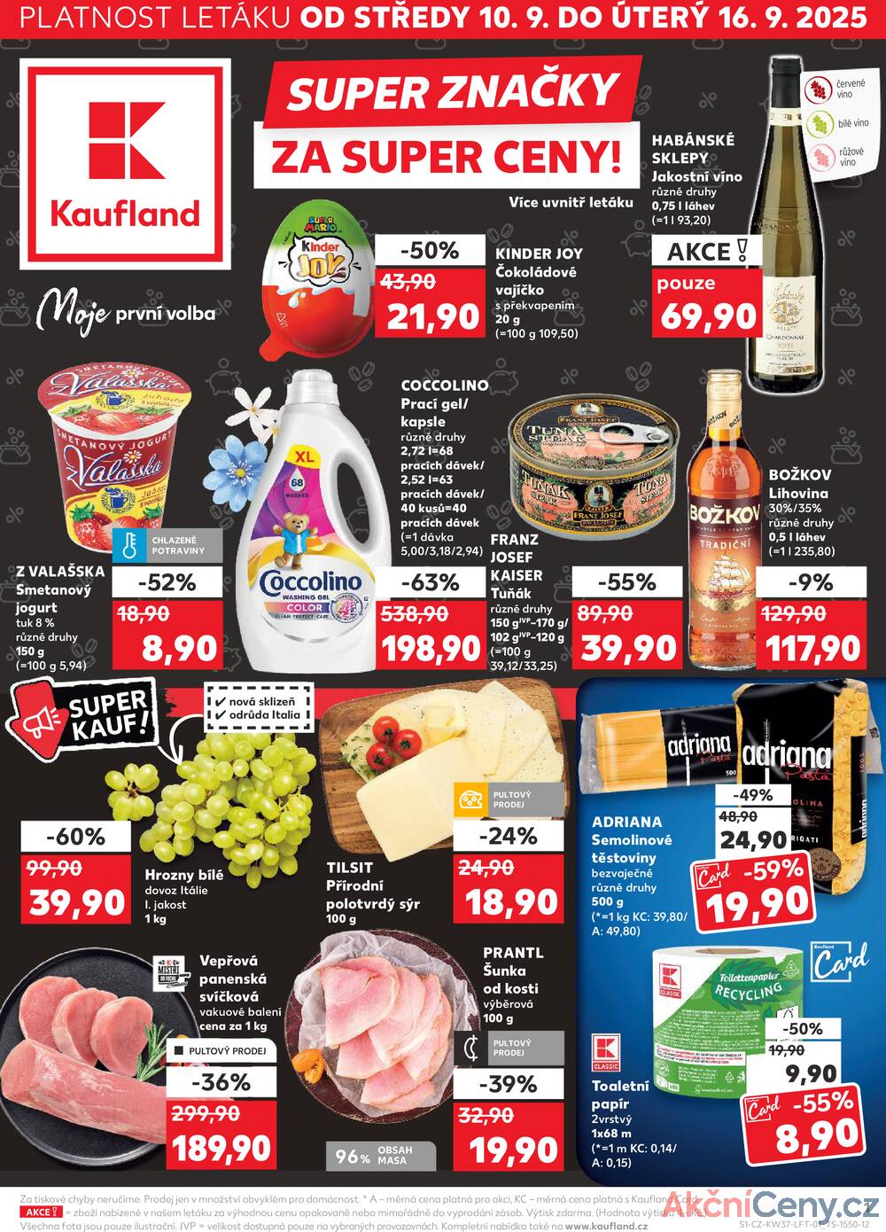 Leták Kaufland - Kaufland 10.9. - 16.9. - Kaufland - Praha 4 (Michle) - strana 1
