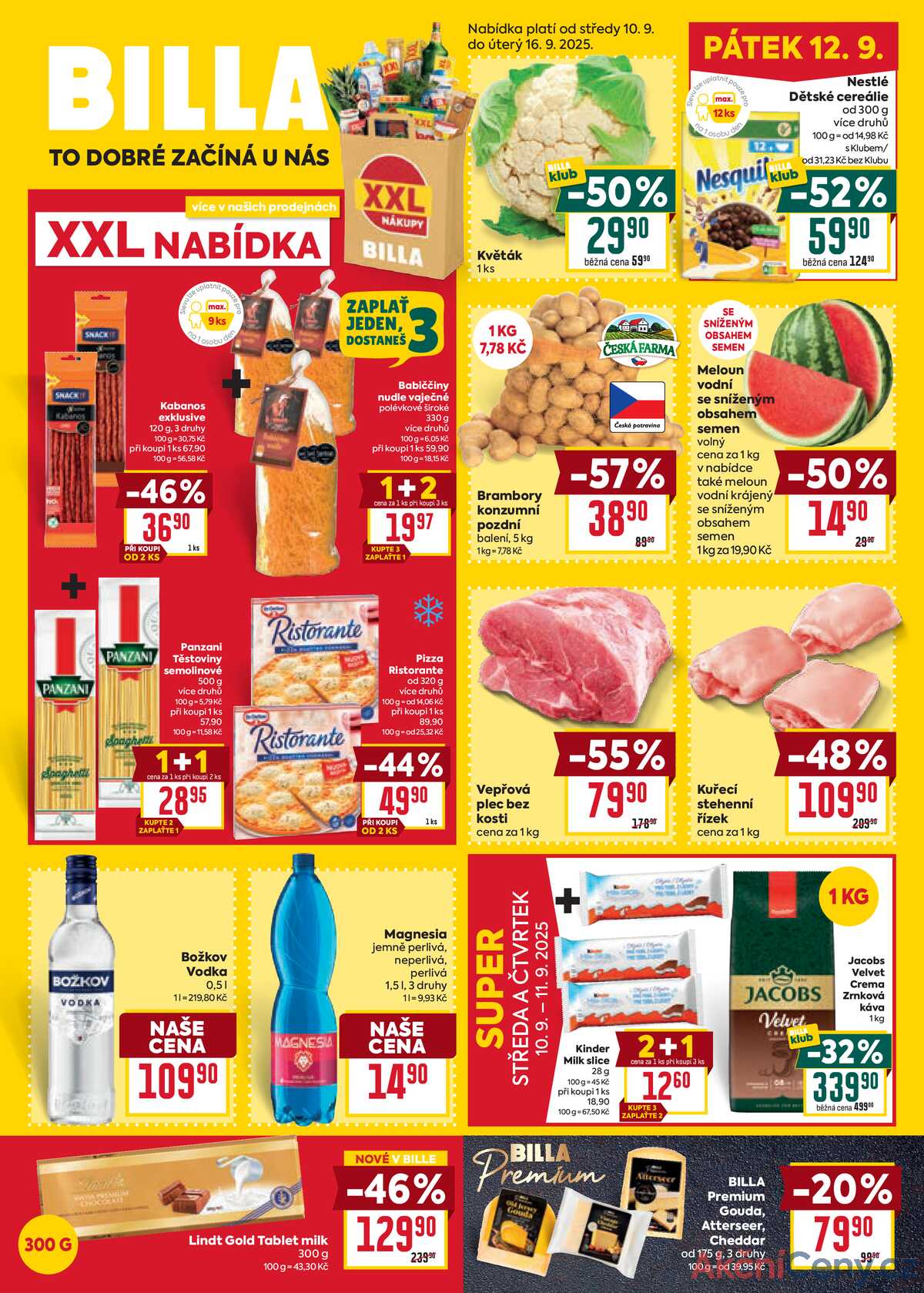Billa malý leták od 10.9. do 16.9.2025 strana 1