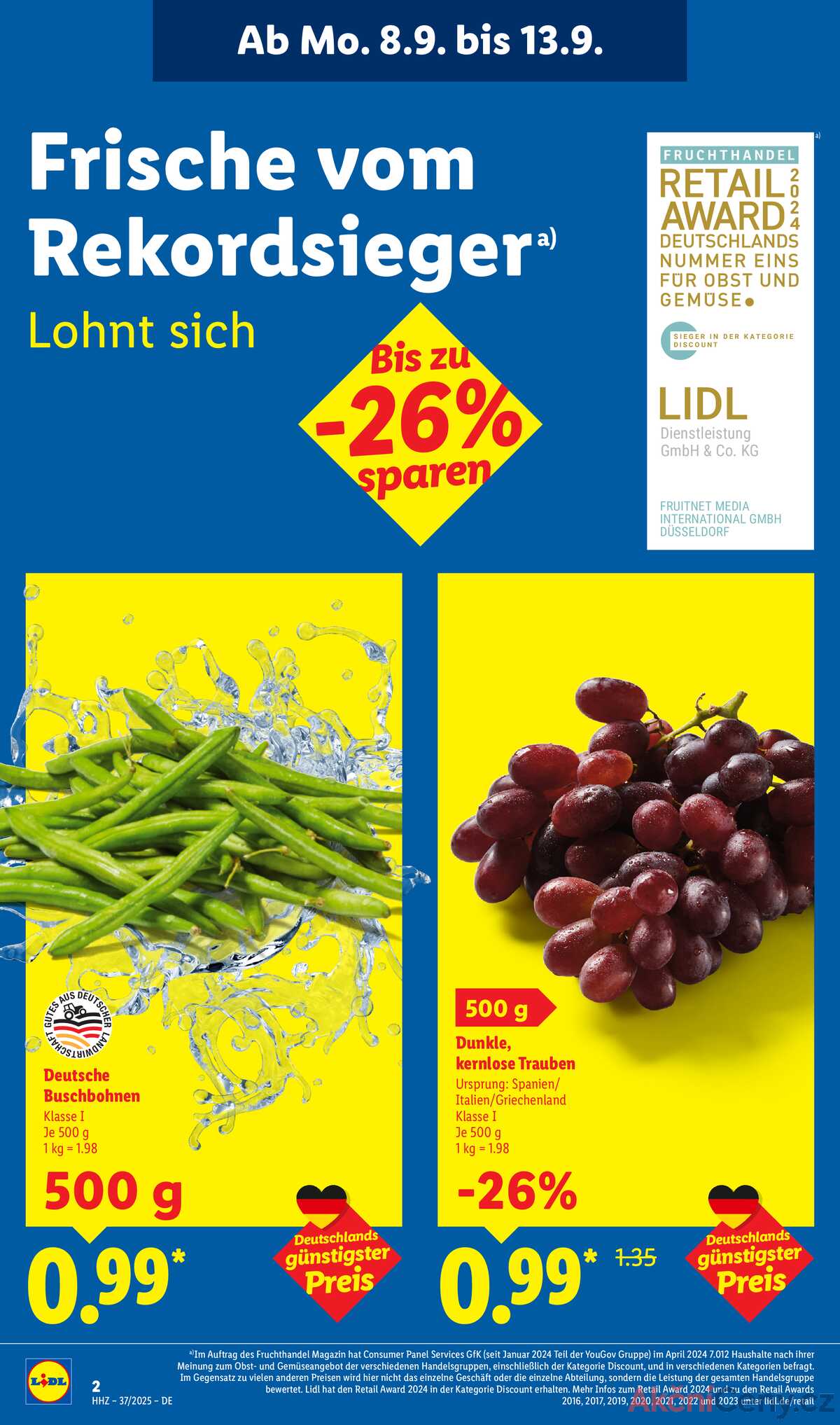 Leták Lidl Německo 8.9.-13.9.2025 strana 2
