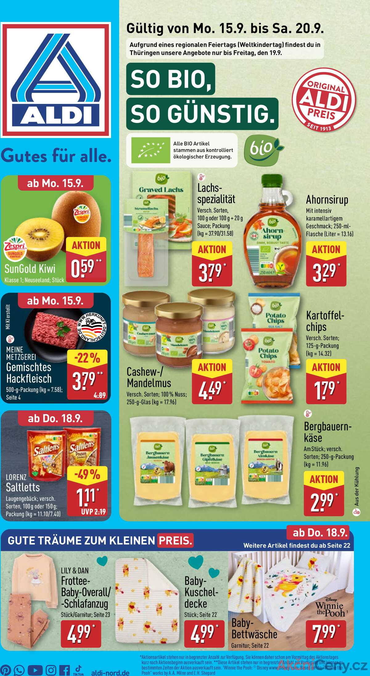 Leták ALDI Německo 15.9.-21.9.2025 strana 1