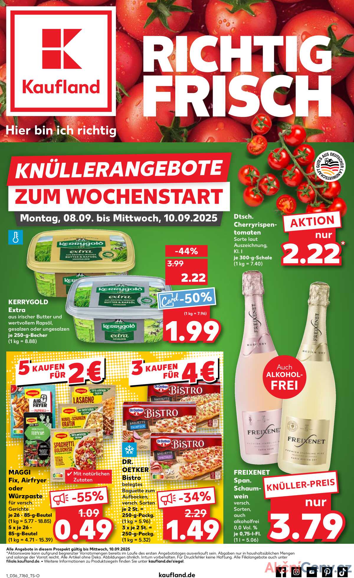 Leták Kaufland Německo 7.9.-10.9.2025 strana 1