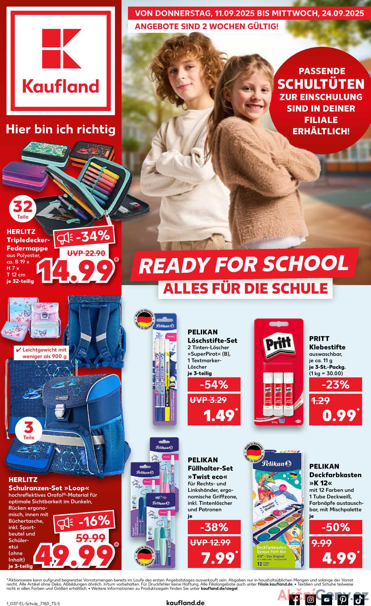 Leták Kaufland Německo 11.9.-24.9.2025 strana 1