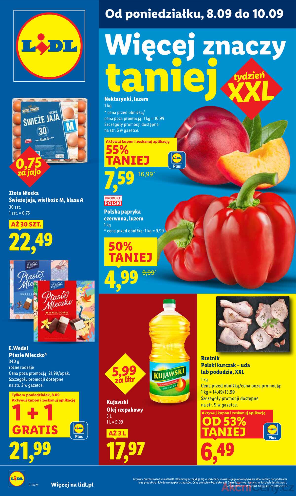 Leták Lidl Polsko 8.9.-10.9.2025 strana 1