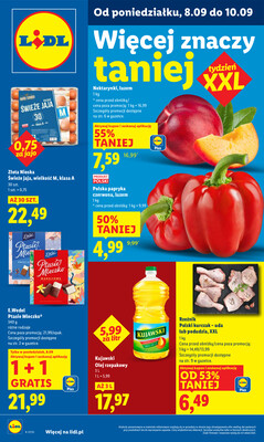 Leták Lidl Polsko 8.9.-10.9.2025