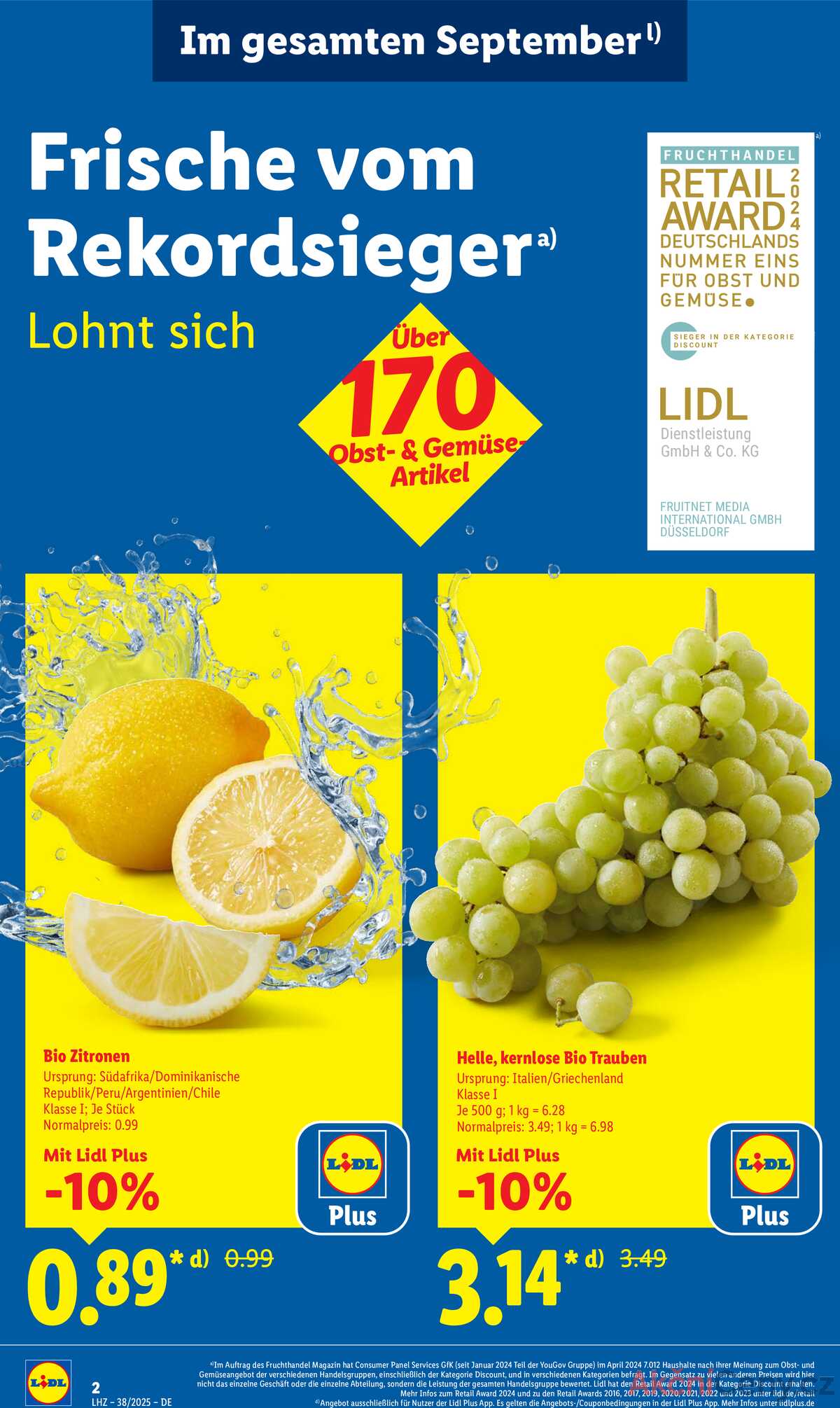 Leták Lidl Německo 15.9.-20.9.2025 strana 2