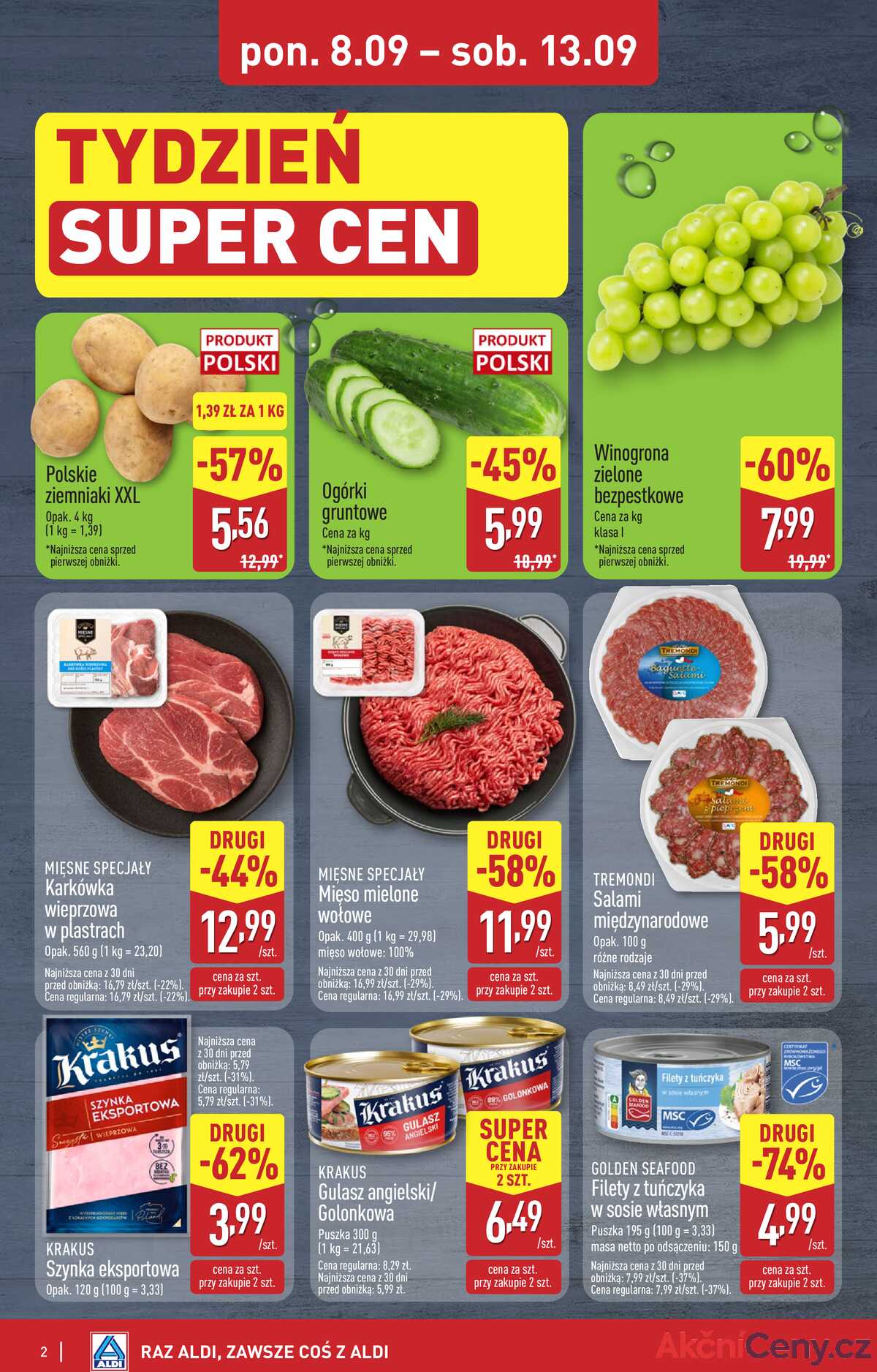Leták Aldi Polsko 11.9.-17.9.2025 - Víkendová nabídka strana 2