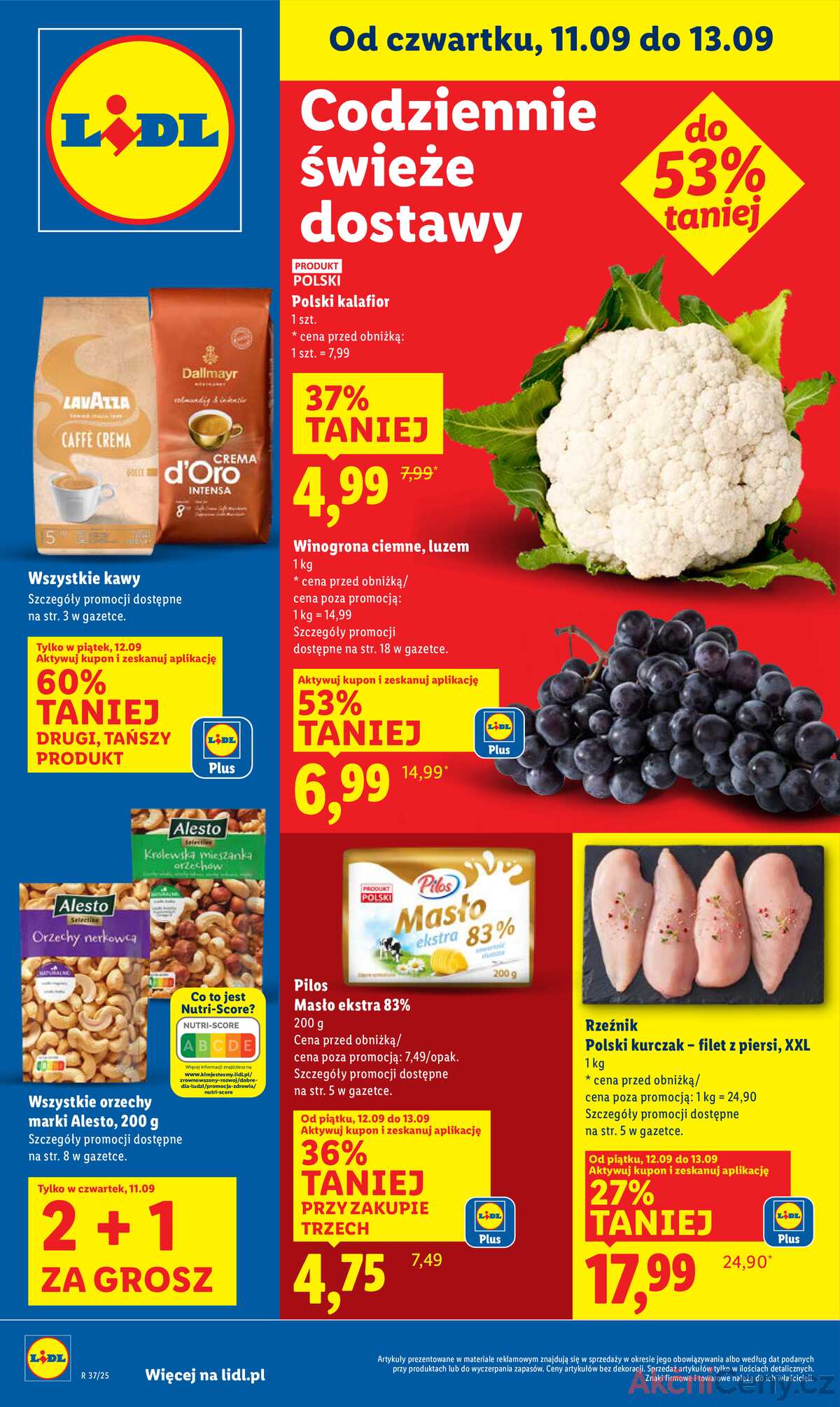 Leták Lidl Polsko 11.9.-13.9.2025 strana 1