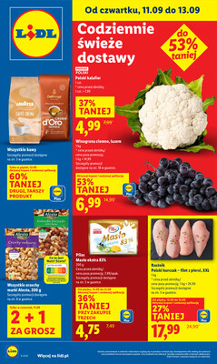 Leták Lidl Polsko 11.9.-13.9.2025