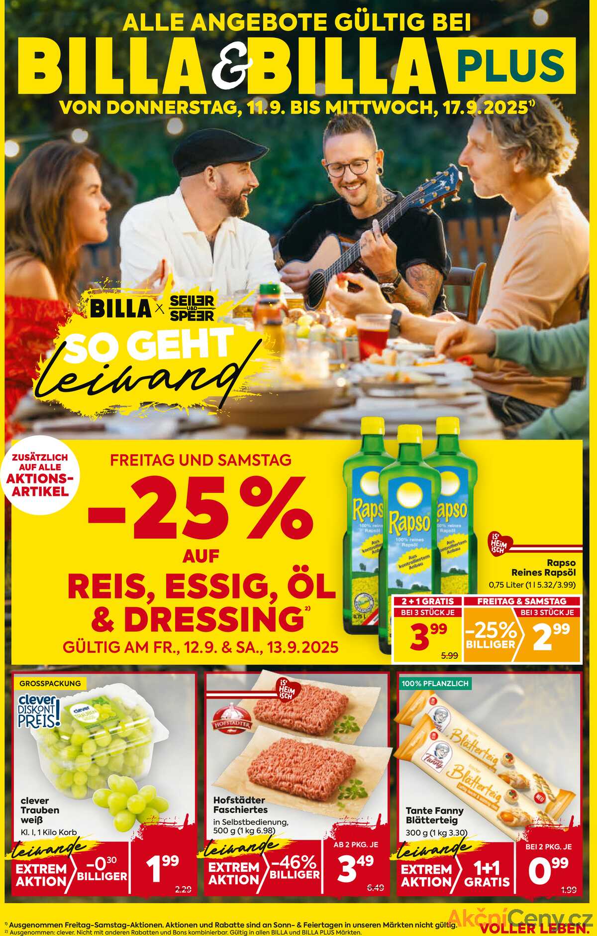 Leták BILLA Rakousko 11.9.-17.9.2025 - BILLA&BILLA PLUS strana 1