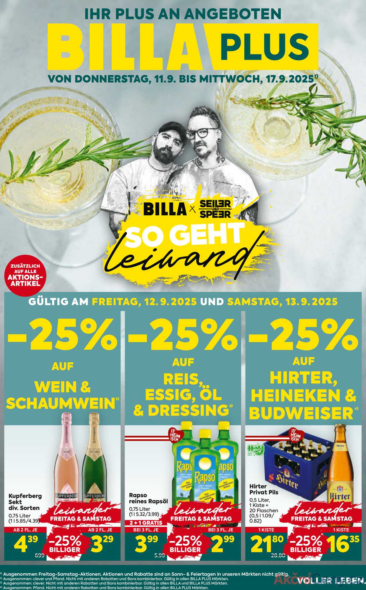 Leták BILLA Rakousko 11.9.-17.9.2025 - BILLA PLUS strana 1