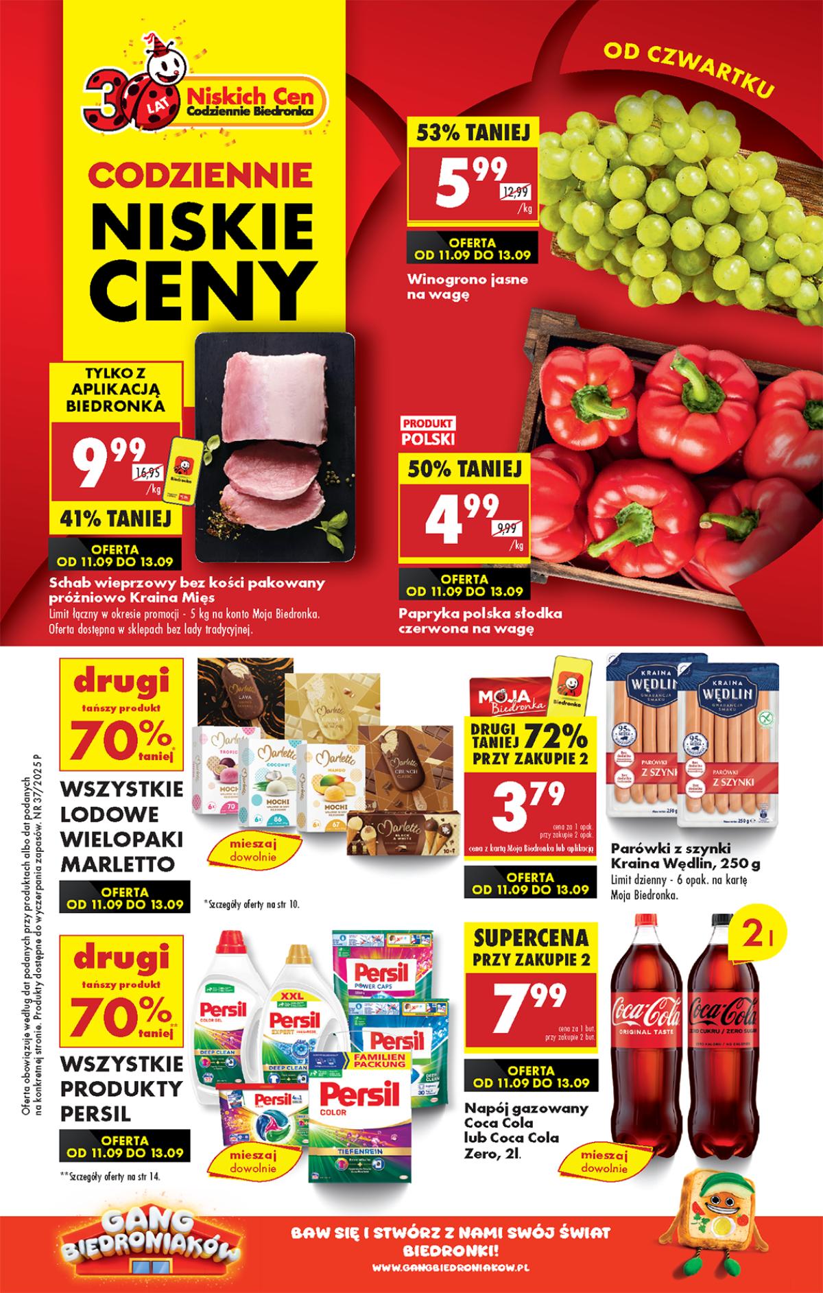 Leták Biedronka Polsko 11.9.-17.9.2025 strana 1