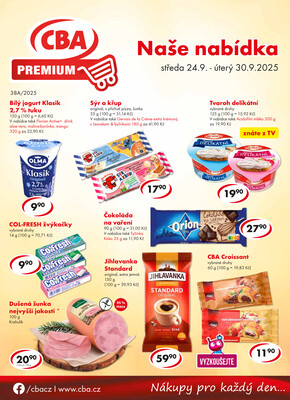 CBA Premium od 24.9. do 30.9.2025