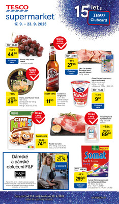 Tesco supermarkety od 17.9. do 23.9.2025