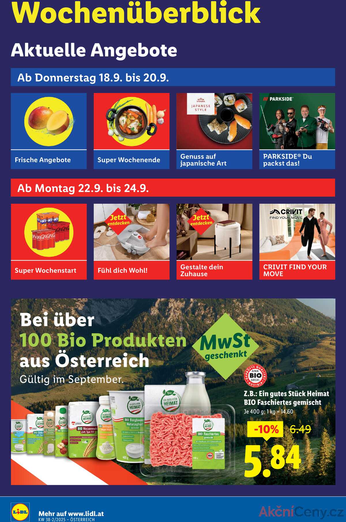 Leták Lidl Rakousko 18.9.-24.9.2025 strana 2