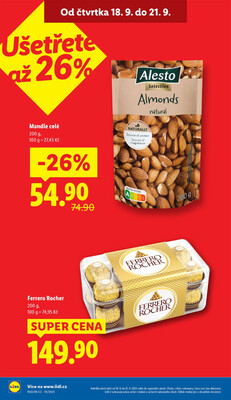 Lidl Čtvrtek od 18.9. do 21.9.2025