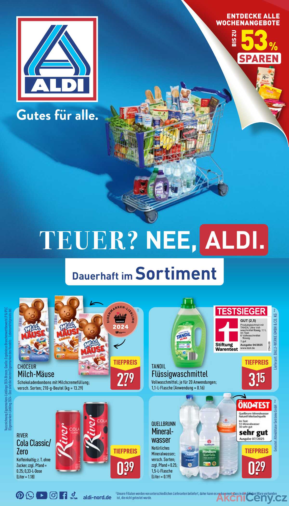 Leták ALDI Německo 22.9.-28.9.2025 strana 1