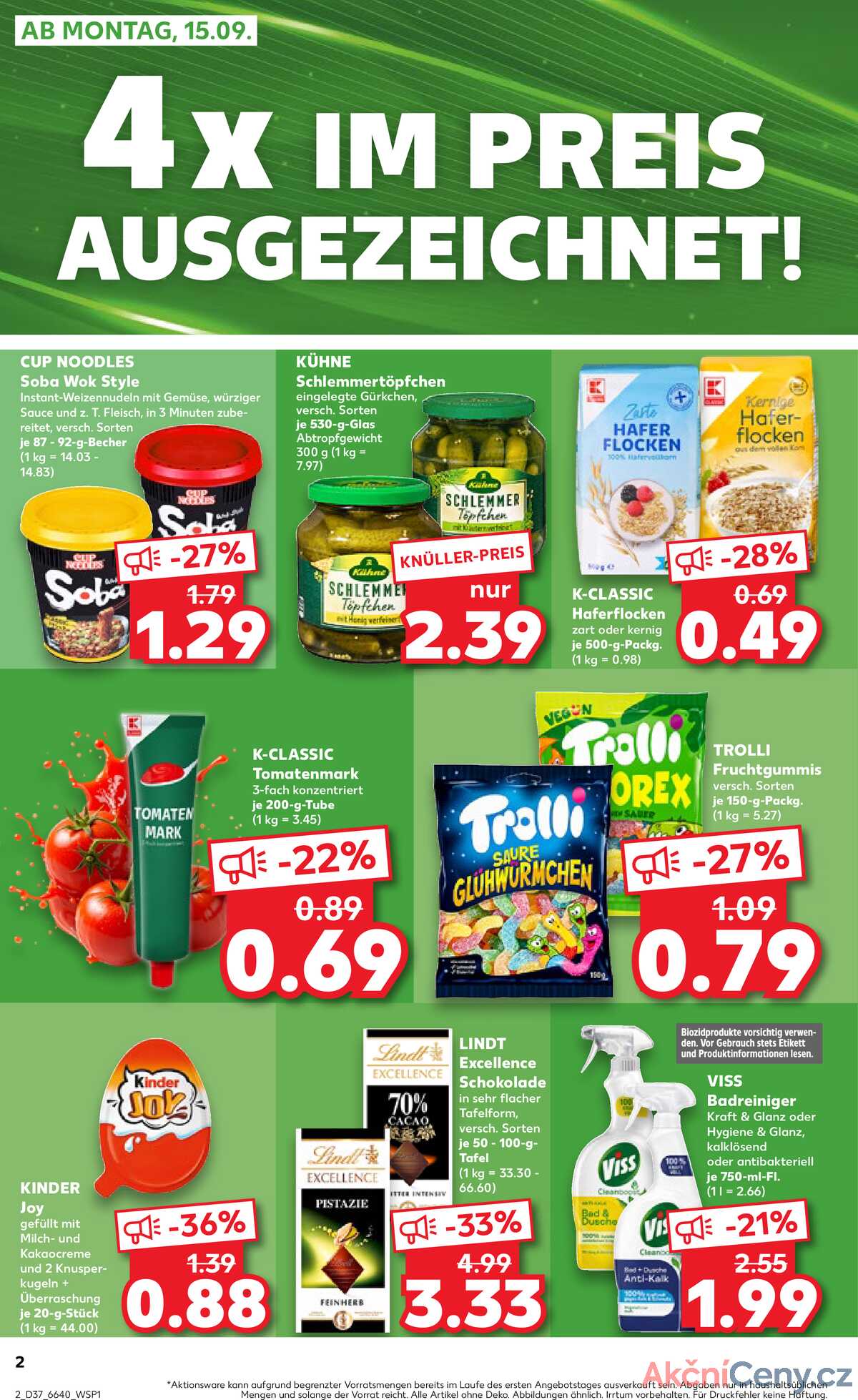 Leták Kaufland Německo 14.9.-17.9.2025 strana 2