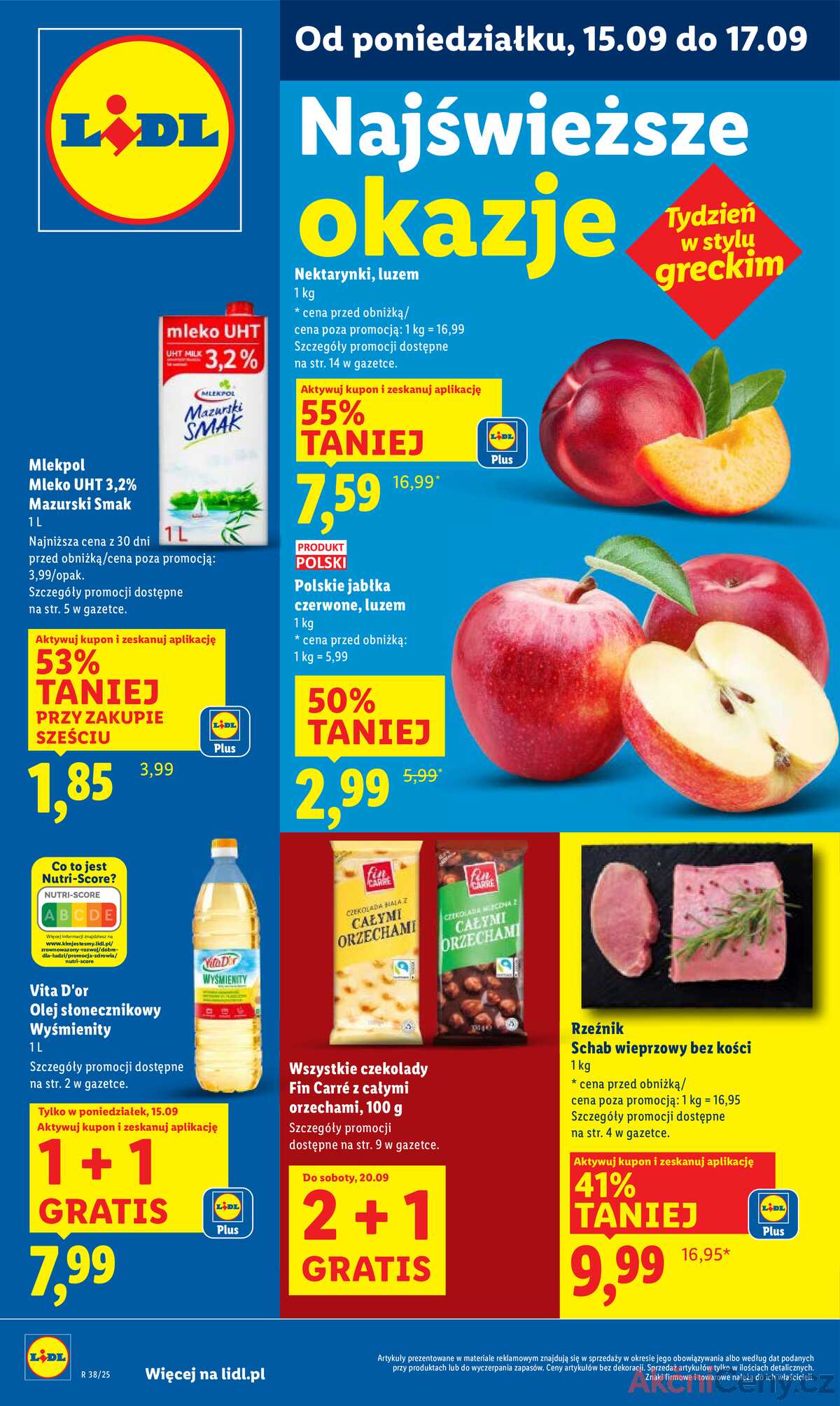 Leták Lidl Polsko 15.9.-17.9.2025 strana 1