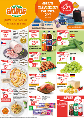 Akční leták Globus 17.9. - 23.9.2025 - Globus Jenišov u Karlových Varů