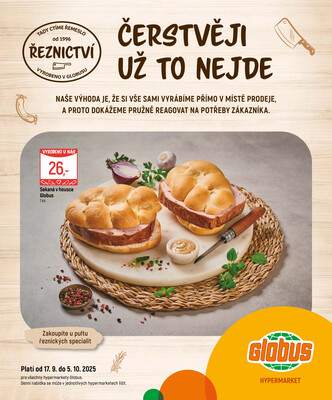 Akční leták Globus 17.9. - 5.10.2025 - Globus Praha - Štěrboholy