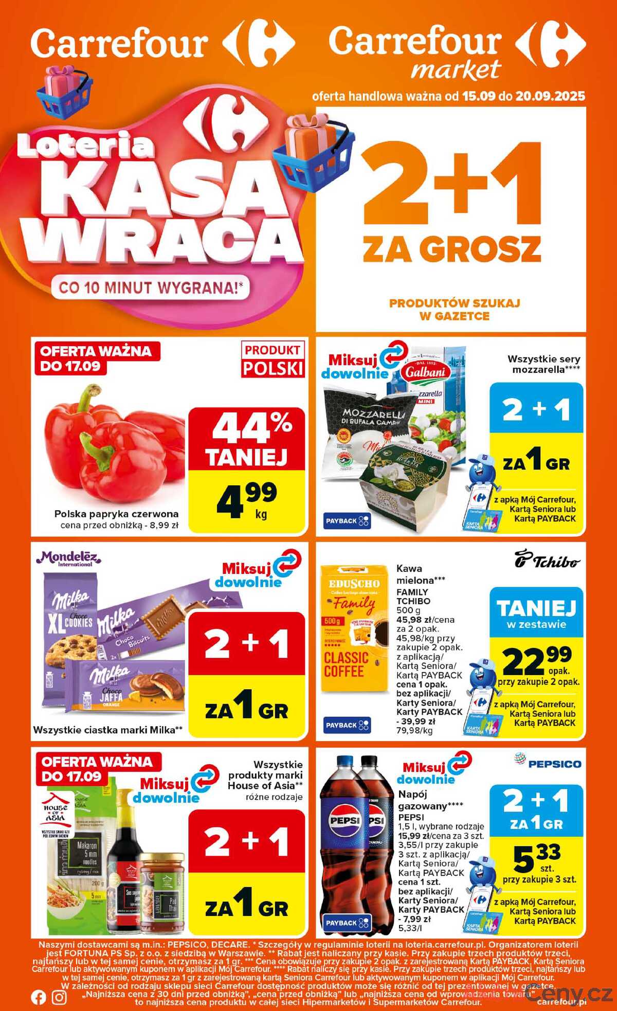 Leták Carrefour Polsko 15.9.-20.9.2025 - Trh od pondělí strana 1