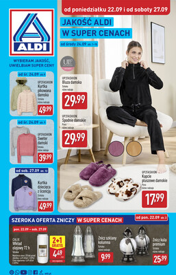 Leták Aldi Polsko 22.9.-28.9.2025 - Průmyslové výrobky a textil