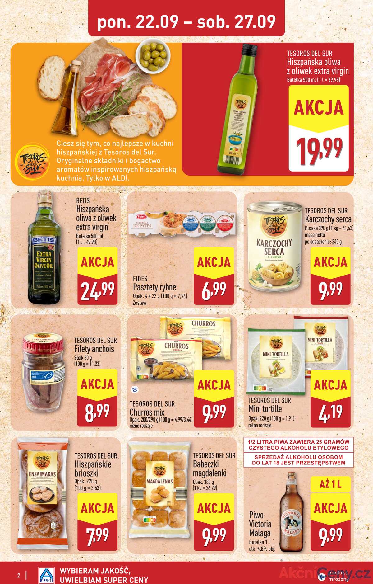Leták Aldi Polsko 22.9.-27.9.2025 - Chutný výlet do Španělska strana 2
