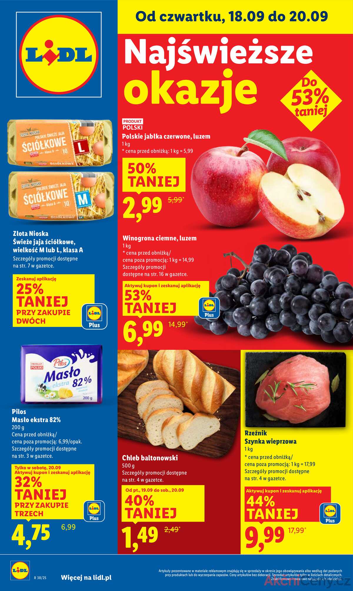 Leták Lidl Polsko 18.9.-20.9.2025 strana 1