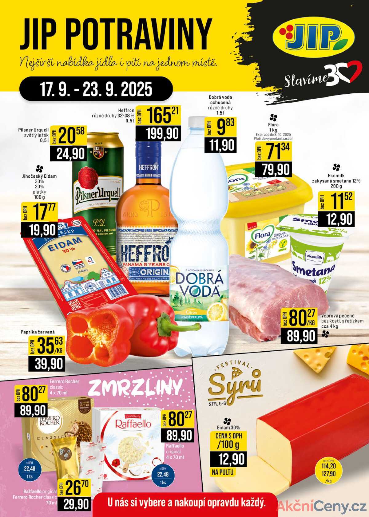 JIP Cash & Carry České Budějovice, Most, Náchod, Polička, Sušice a Svoboda nad Úpou od 17.9. do 23.9.2025 strana 1