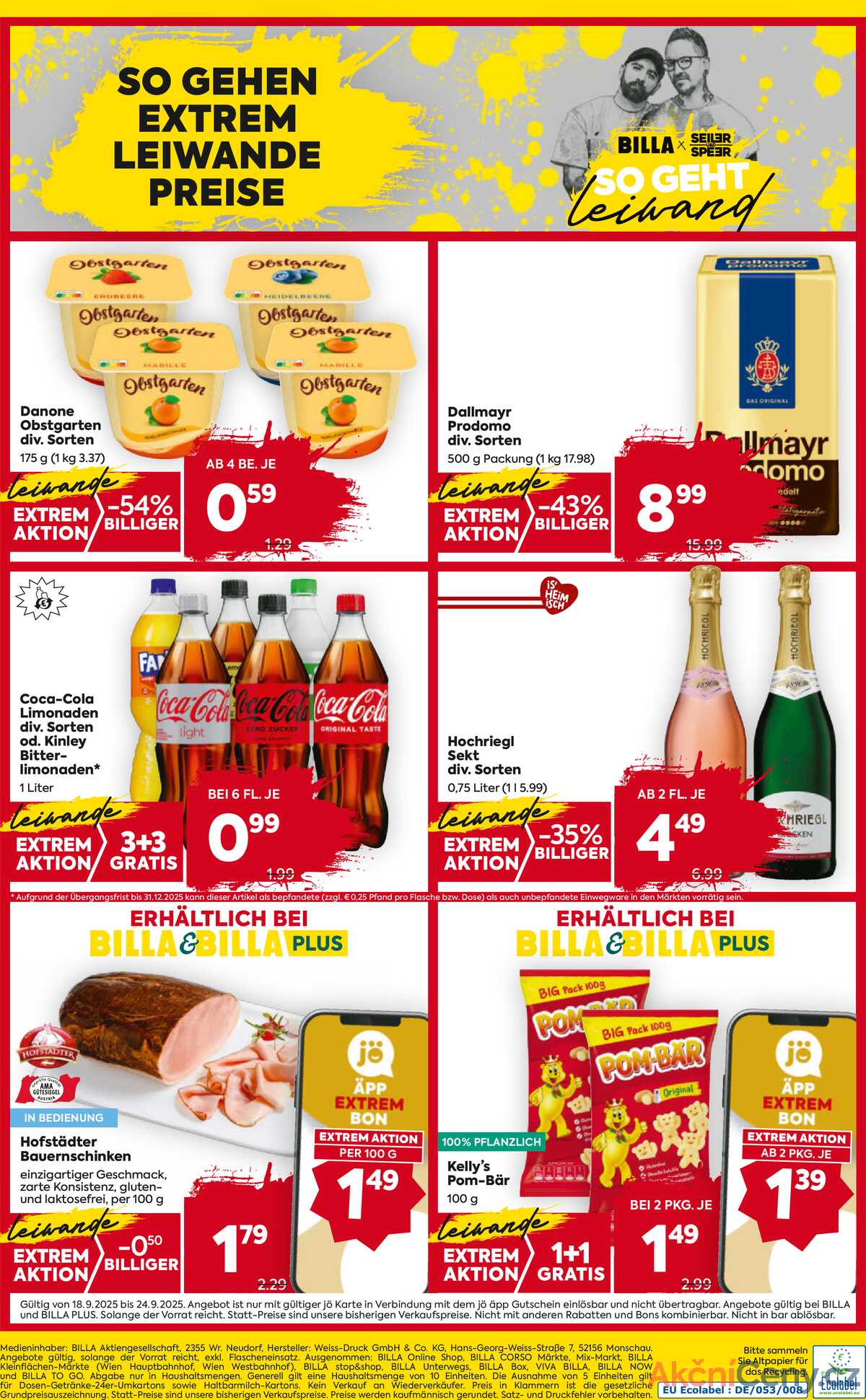 Leták BILLA Rakousko 18.9.-24.9.2025 strana 20
