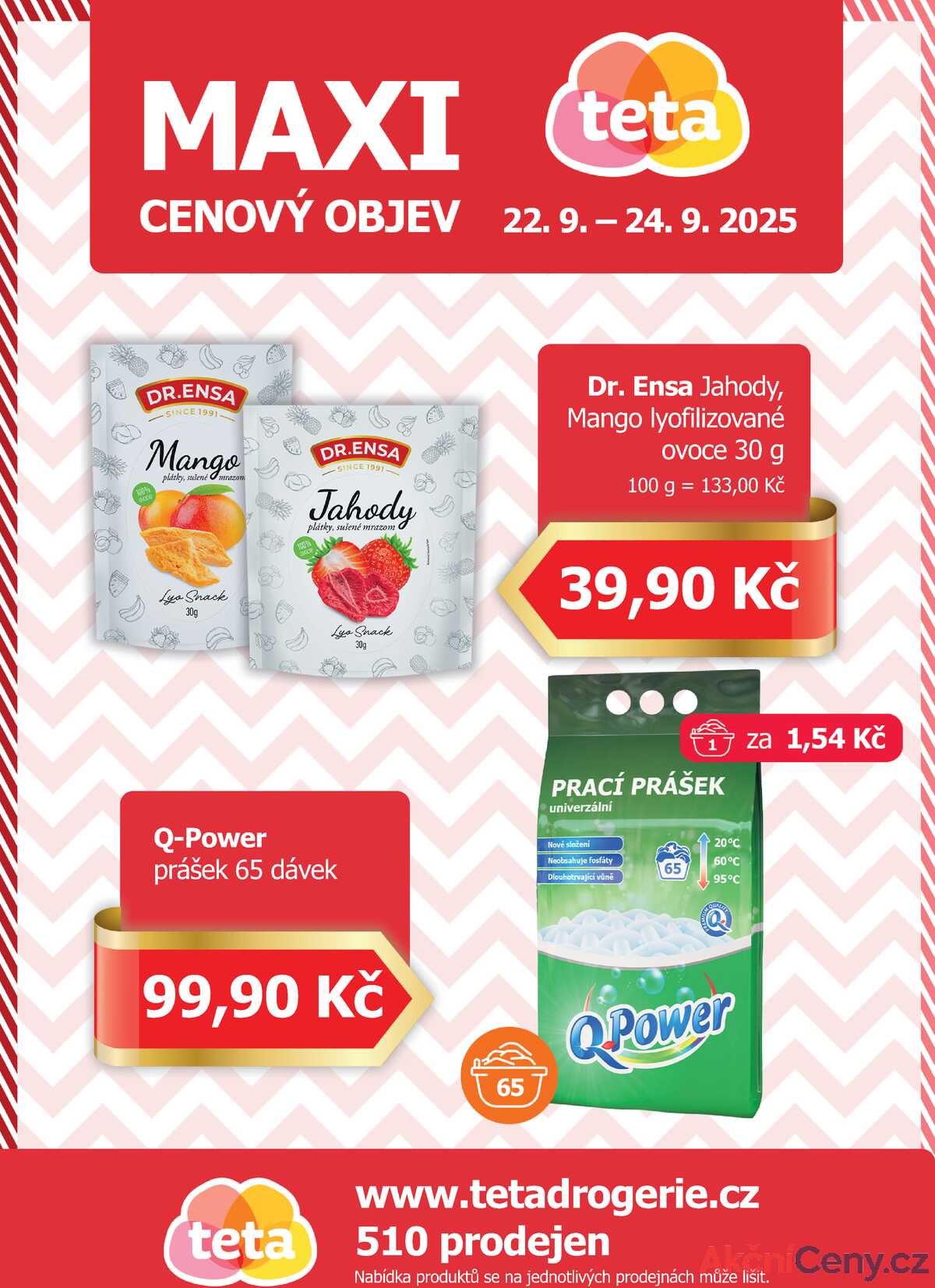 Teta drogerie Maxi cenový objev od 22.9. do 24.9.2025 strana 1