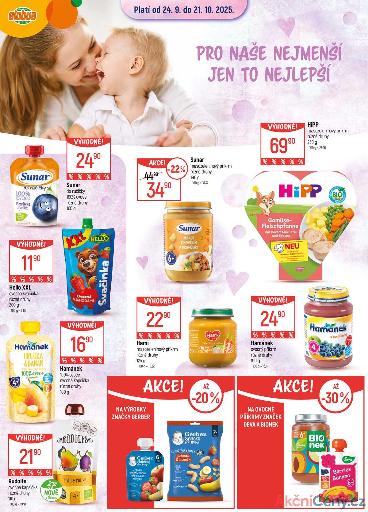 Akční leták Globus 24.9. - 21.10.2025 - Globus Brno Ivanovice strana 1
