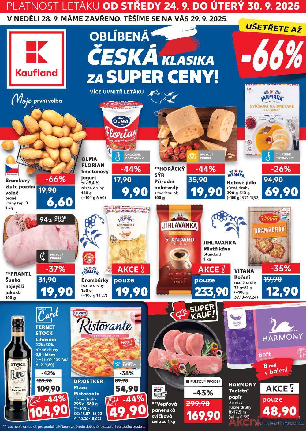 Leták Kaufland - Kaufland 24.9. - 30.9. - Kaufland - Brandýs nad Labem - strana 1