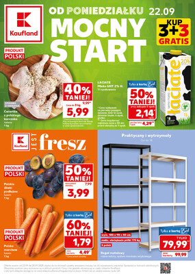 Leták Kaufland Polsko 22.9.-24.9.2025 - Silný start