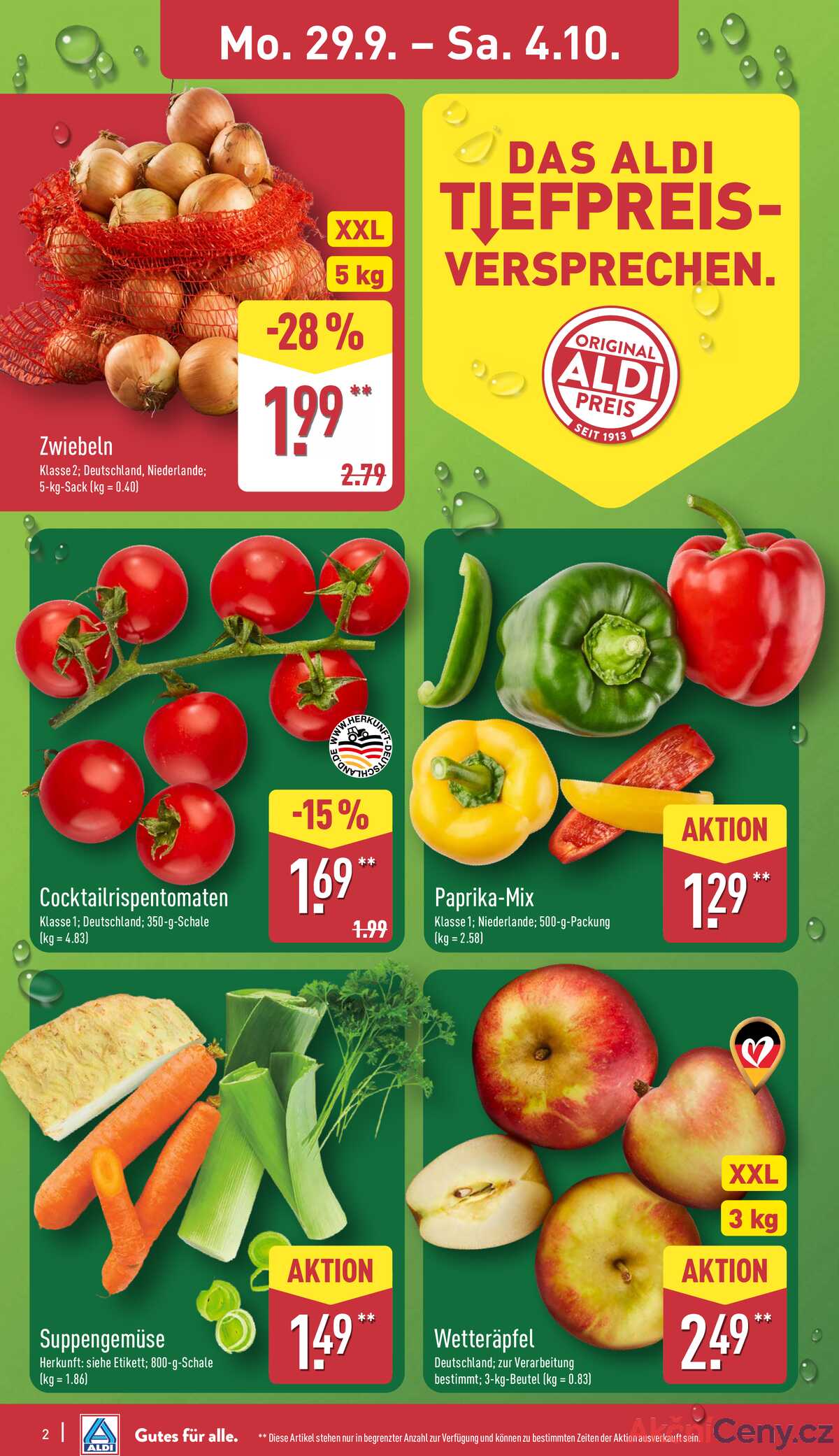 Leták ALDI Německo 29.9.-5.10.2025 strana 2