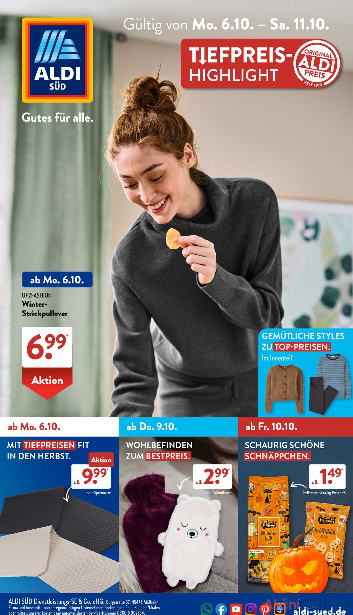 Leták ALDI SÜD Německo 6.10.-12.10.2025 strana 1