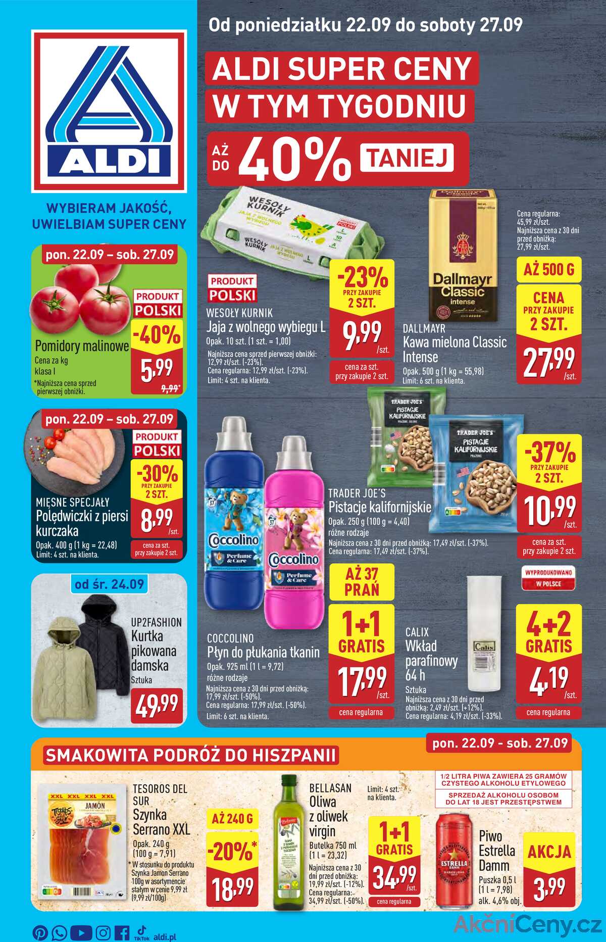 Leták Aldi Polsko 22.9.-27.9.2025 - Úplná nabídka strana 1