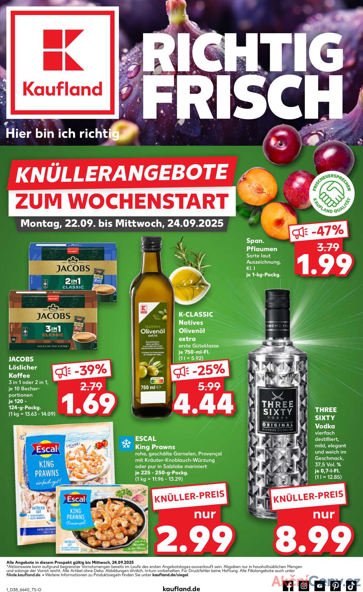 Leták Kaufland Německo 21.9.-24.9.2025 strana 1