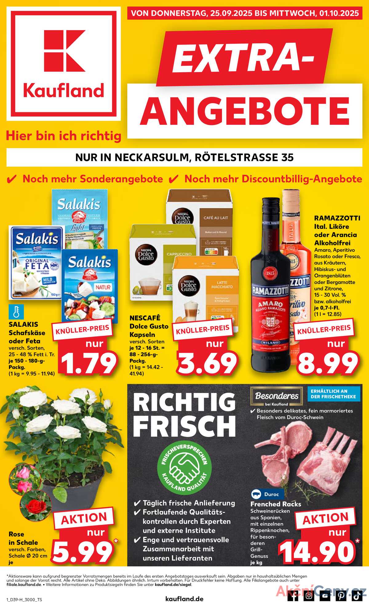 Leták Kaufland Německo 25.9.-1.10.2025 strana 1