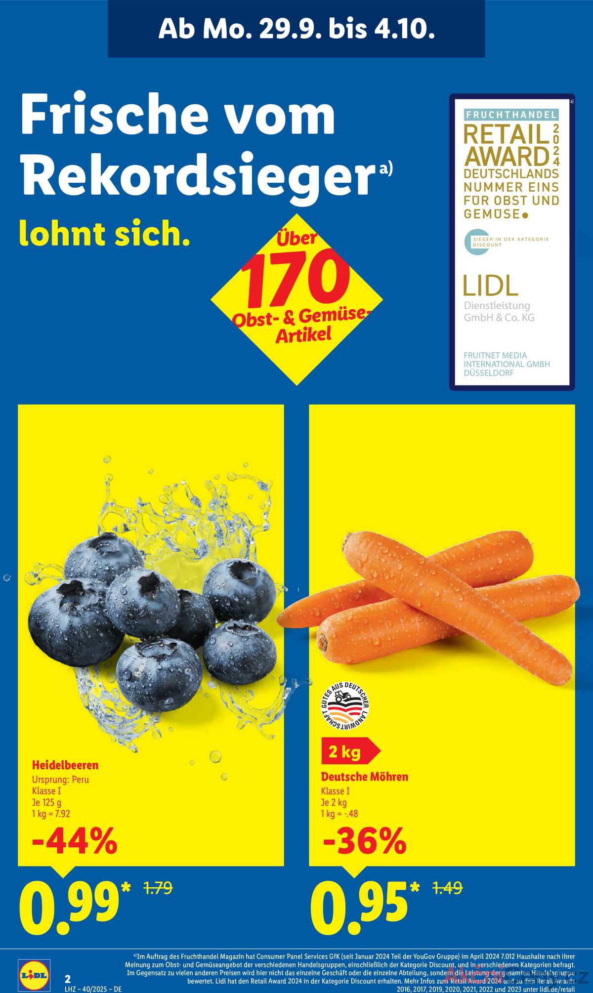 Leták Lidl Německo 29.9.-4.10.2025 strana 2