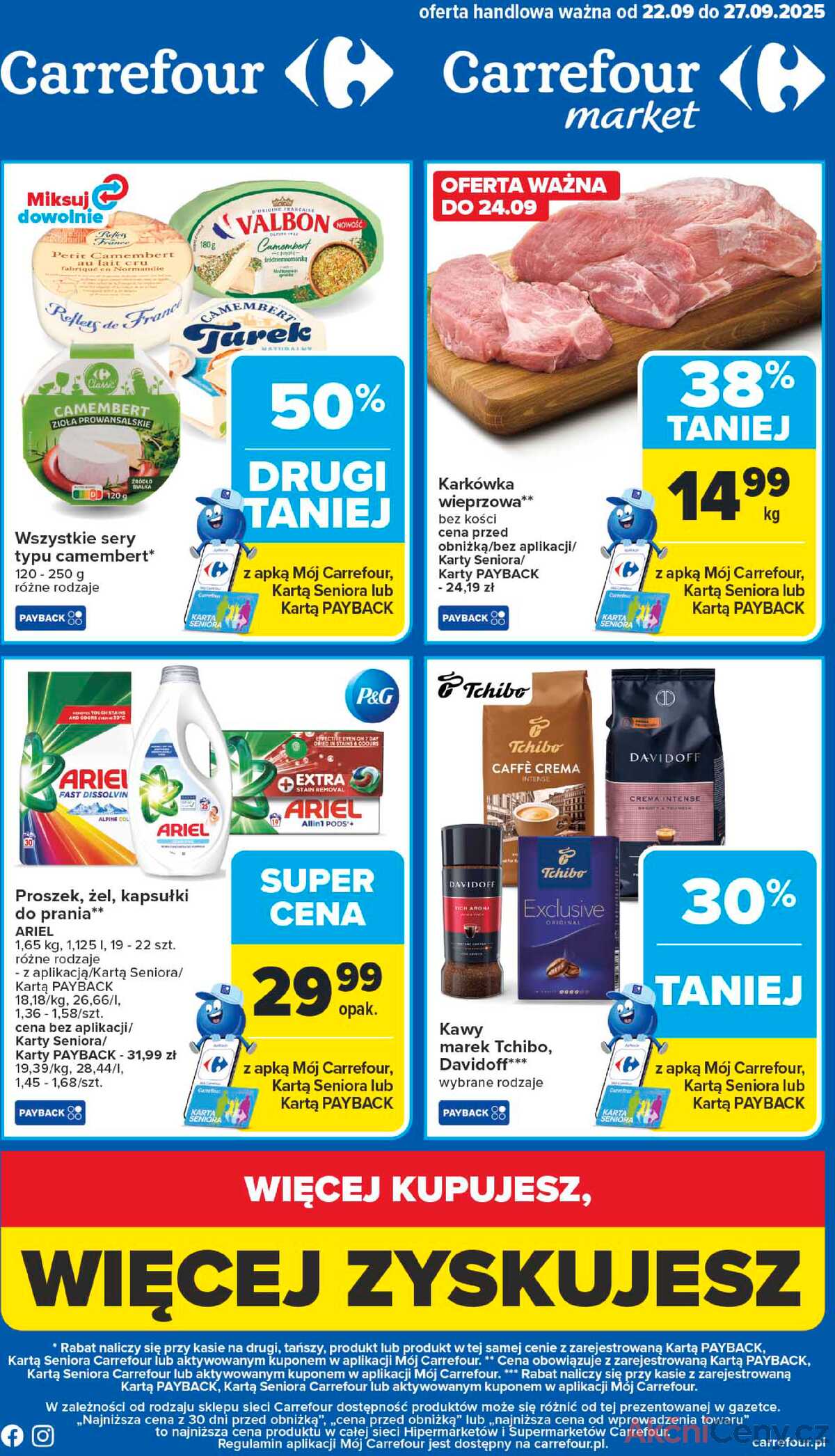 Leták Carrefour Polsko 22.9.-27.9.2025 - Trh od pondělí strana 1