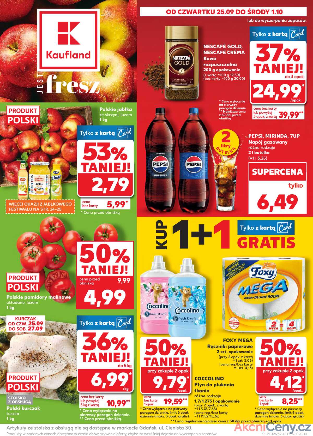 Leták Kaufland Polsko 25.9.-1.10.2025 - Noviny týdne strana 1