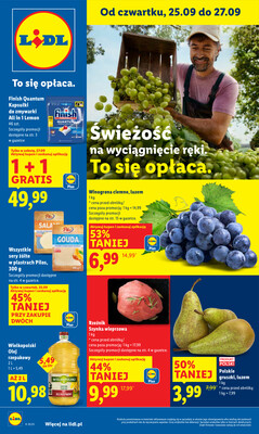 Leták Lidl Polsko 25.9.-27.9.2025