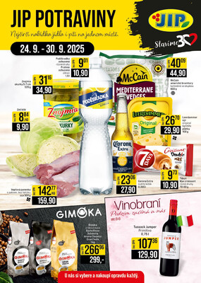 JIP Cash &amp;amp; Carry České Budějovice, Most, Náchod, Polička, Sušice a Svoboda nad Úpou 24.9. - 30.9.